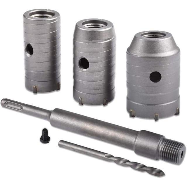 Lochsägen-bohrer. Ø 30 Mm. 40 Mm. 50 Mm Lochsägen-set. Betonbohrer. 350 Mm Sds Plus-verlängerungsstange. Hartmetallspitze. Lochsäge Für Ziegel. Stein. Beton. Zement (runder Griff)