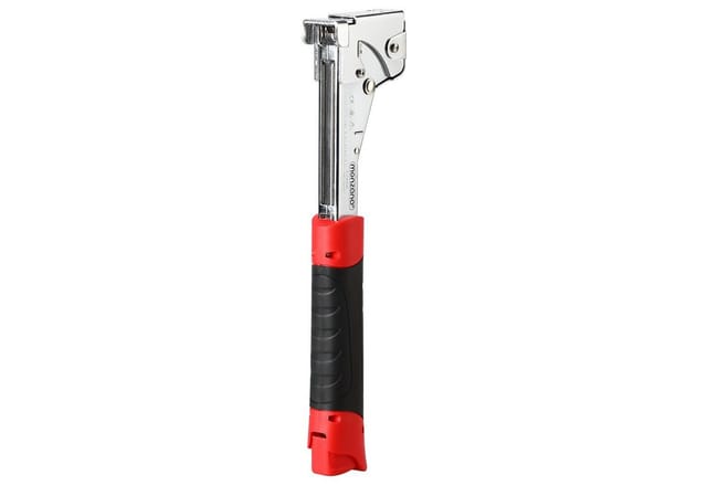 Monzana Hammertacker rostfreier Stahl 6-14mm Klammern Klammerzieher Schiebeverriegelung Schlagtacker Handtacker Tacker