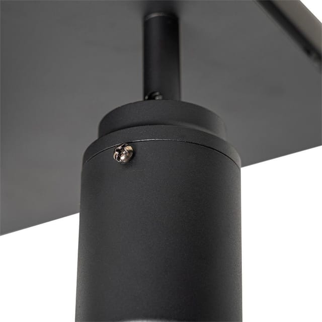 Moderner Spot schwarz quadratisch 3-Licht IP44 - Ducha