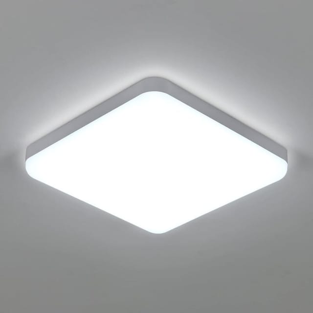 Led Deckenleuchte 32W 3600LM, Wasserdicht IP54, Deckenlampe für Badezimmer Küche Flur Balkon 25cm - Kaltweißes Licht 6500K - Comely