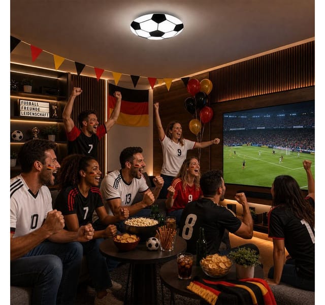 Brilo - led Fußballlampe Deckenlampe Kinderzimmerlampe 12W Ø27,5cm ner