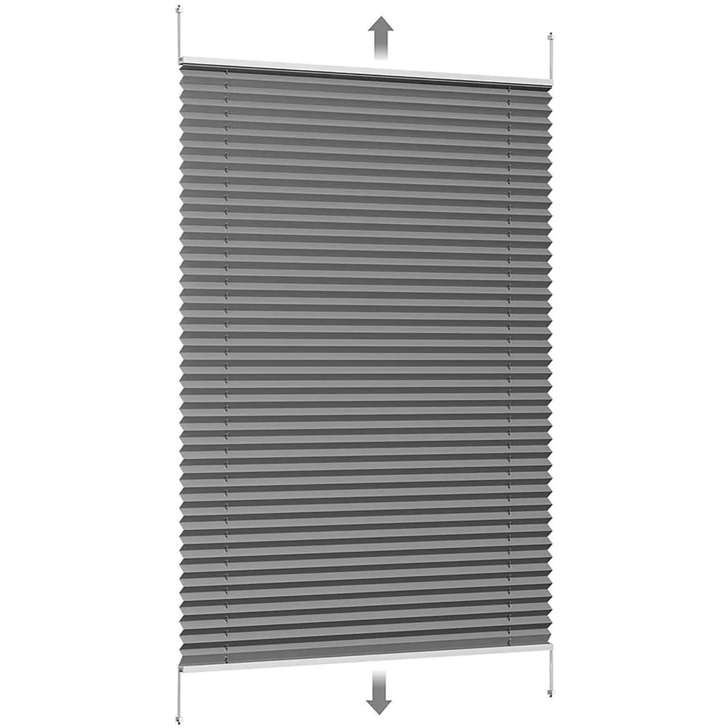 Sekey Plissee Faltrollo Klemmfix ohne Bohren Dunkelgrau 110x130cm