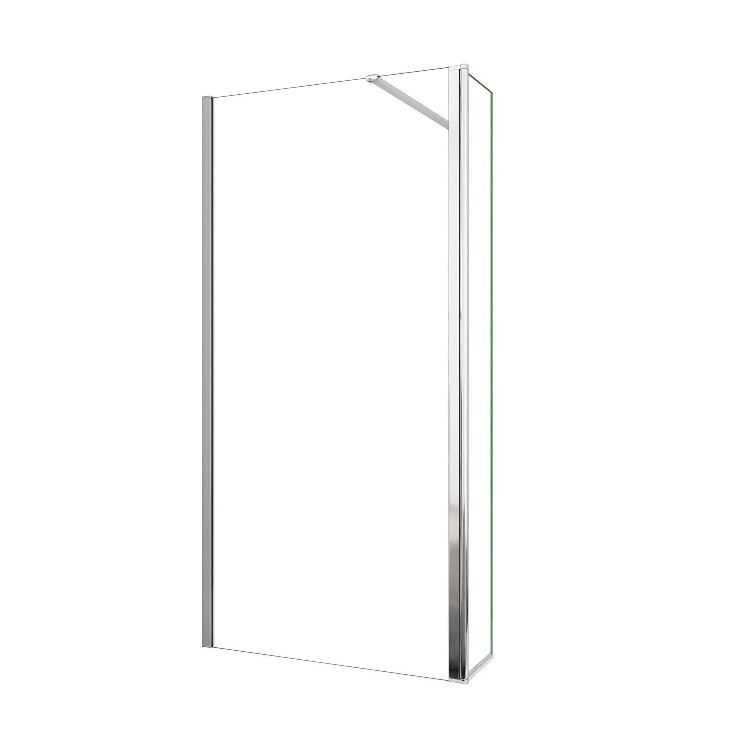 AICA Walk In Dusche 90x200cm Duschwand 8mm NANO ESG Glas Mit Stabilisatoren + Flipper Panel 30x200cm F129