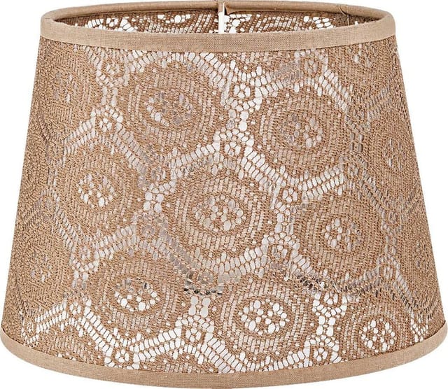Licht-erlebnisse - Lampenschirm für Tischlampe E14 Häkel Spitze ø 19,5 cm konisch Stoff Schirm
