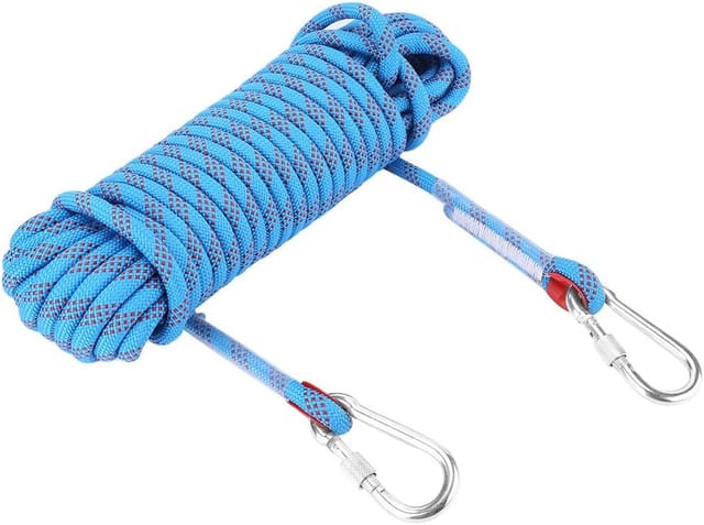 Sicherheitsseil Für Outdoor-klettertouren, Reißfestes Bergsteiger-rettungsseil, 12 Mm Durchmesser, Geeignet Zum Wandern (blau, 10 M)