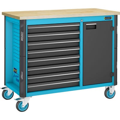 Hazet Werkbank, fahrbar Assistent 179NW, einzeln, (LxBxH) 1150 x 600 x 964 mm, Schubladen, flach: 8 x 81 x 522 x 398 mm