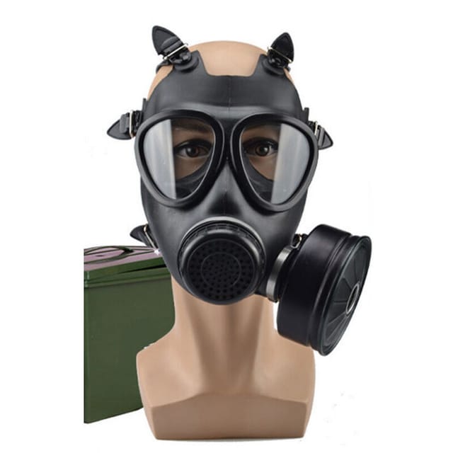 Csparkv - Notfall-Anti-Chemikalien-Gasmaske, Feuermaske, selbstansaugender Filter, Schutzmaske, Kopfmaske, Gasmaske