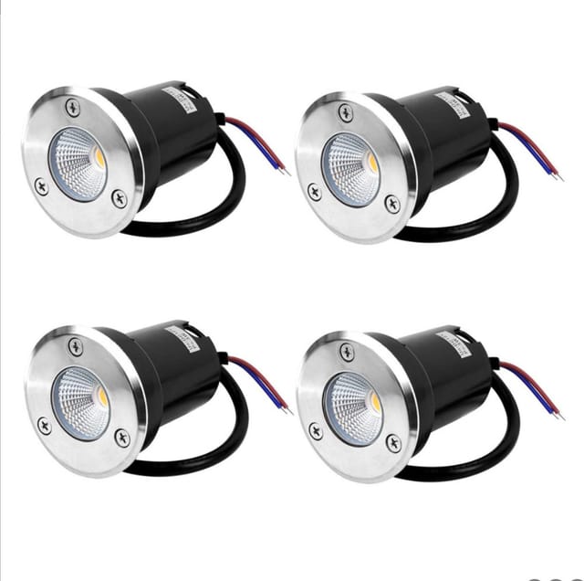 Spot encastrable au sol à LED 4, lampadaire encastré 5W pour l'extérieur, Spot encastrable au sol extérieur, antirouille, chargeable jusqu'à 800 kg,
