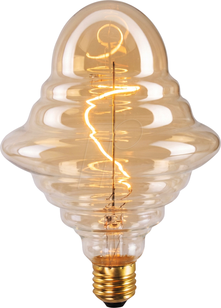 ELED 100153 - LED Filament, UFO, Amber, UFOG125, E27, 4 W, 265lm, dimmbar