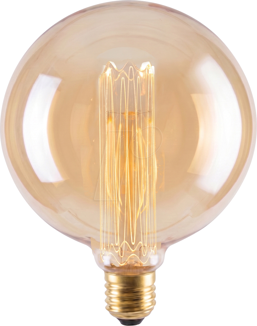 ELED 100156 - LED Filament Rund, Amber, G125, E27, 3.5W, 120lm, dimmbar
