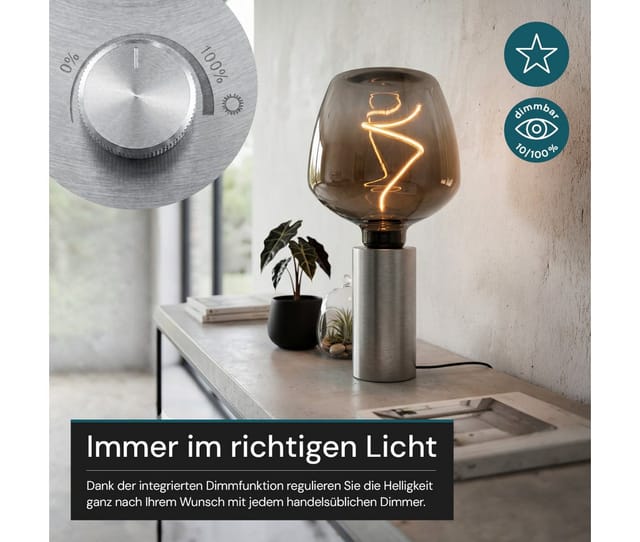 LX 100191 - LED Filament, Bulbous, BN9, E27, 4W, 120 lm, 1800K, dimmbar