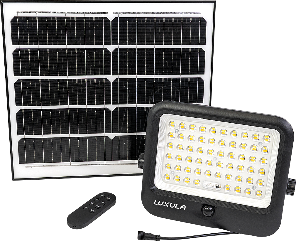 LX SO400141 - Solarstrahler, LED Fluter, Akku, PIR, 20W, 4800lm, 3CCT
