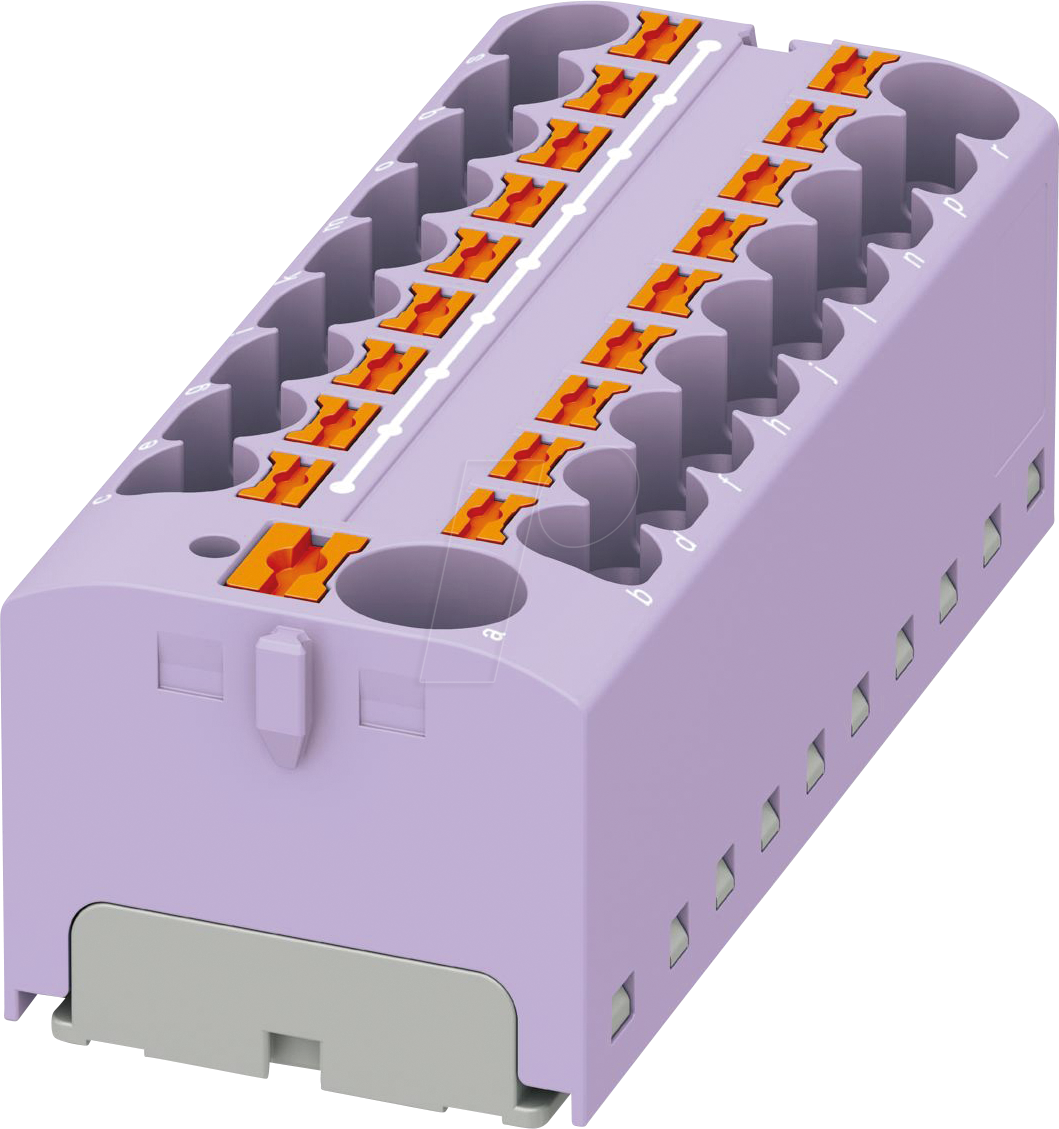 PHOE 3273916 - Verteilerblock PTFIX, 10/18x4, violett