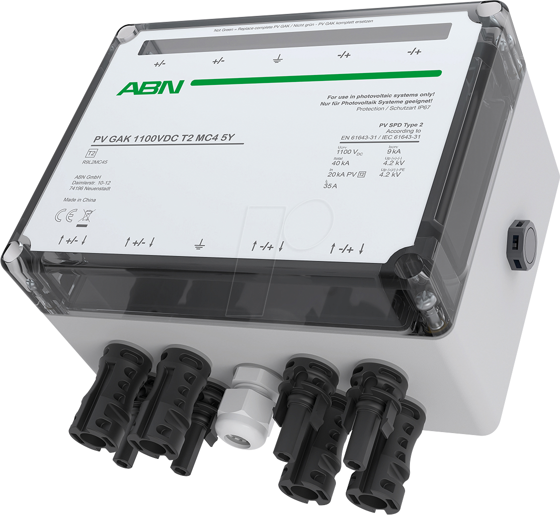 R9L2MC45 - PV GAK, mit Überspannungsschutz Typ 2, 1100 V DC, 2 MPPT, MC4