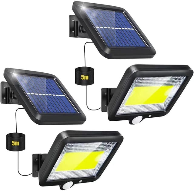 Bdd - 2er-pack) Beleuchtung, Solarleuchten, Solarleuchten Für Draußen, 100led Solarleuchten Für Draußen Mit Bewegungsmelder Led-außenleuchten Mit Sensor, Wasserdicht, Kabellos, Ip65-flutlichter