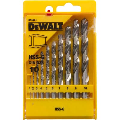 Metallbohrer-Set 10-tlg. hss-g, Art.Nr. DT5921-QZ - Dewalt
