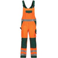 Toulouse Warnschutz Latzhose mit Kniepolstertaschen, neonorange/flaschengrün, Schrittlänge Plus, Größe 56 Bild 2