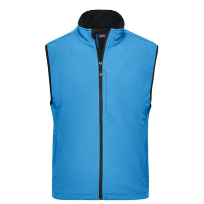 Herren Softshell Weste JN136, aqua-blau, Größe L