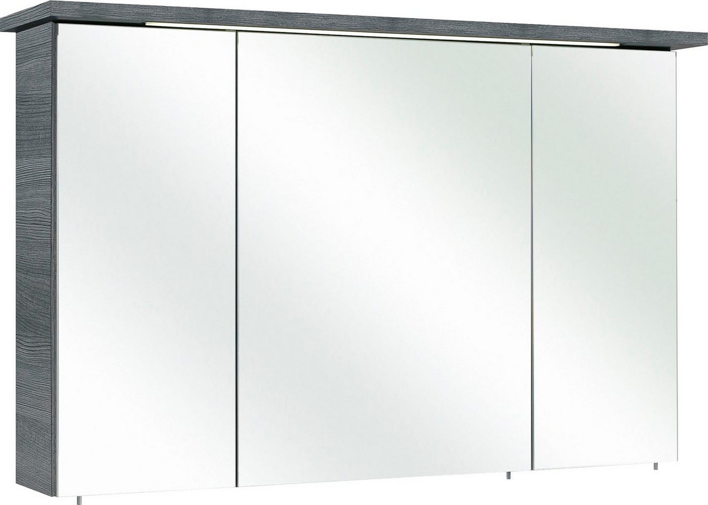 Saphir Spiegelschrank Quickset 328 Badezimmer Spiegelschrank inkl. LED-Beleuchtung, 620LM 115 cm breit, Graphit Struktur quer Nachbildung, inkl. Türdämpfer Bild 5