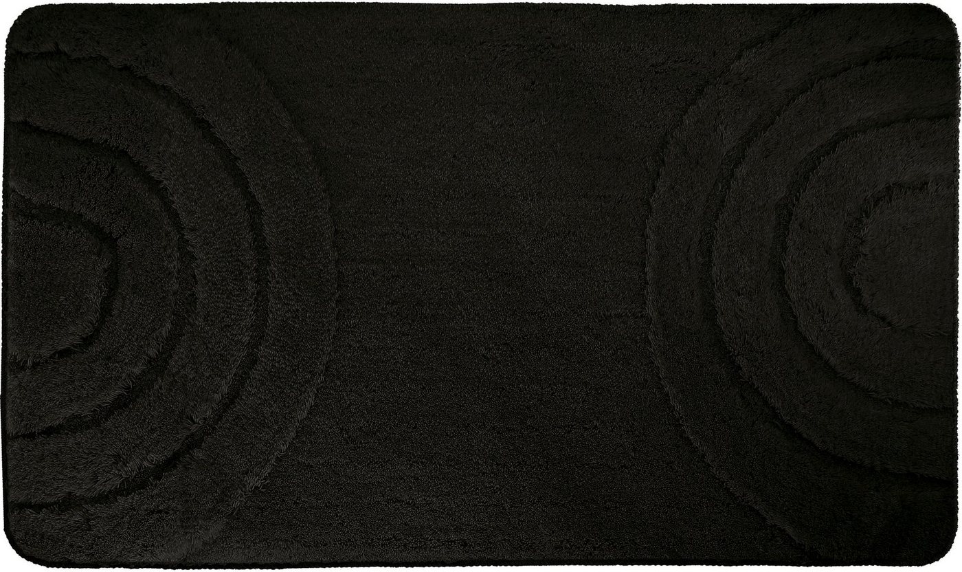 Kleine Wolke Badematte Bow, Badvorleger, Badezimmer Teppich, Höhe 25 mm, rutschhemmend beschichtet, fußbodenheizungsgeeignet, Polyacryl, rechteckig, Badteppich, Uni Faben, Hoch/Tief Effekt Bild 3