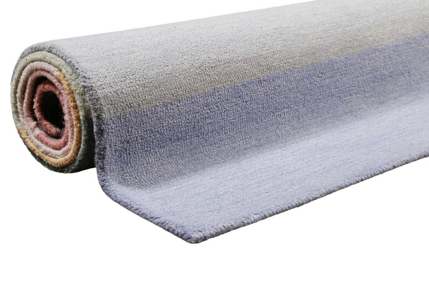 SMART KIDS Kinderteppich Lio, rechteckig, Höhe: 1,2 mm, handgetuftet aus Naturfasern, bunte pastellige Streifen, Kinderzimmer Bild 4