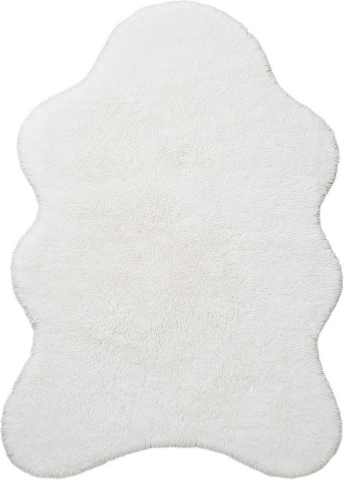 OTTO home Hochflor-Teppich Mollin, Fellform, leichter Glanz, rechteckig, Höhe: 30 mm, Kunstfell, Fellimitat, waschbar, flauschig, weich, Wohnzimmer Bild 2