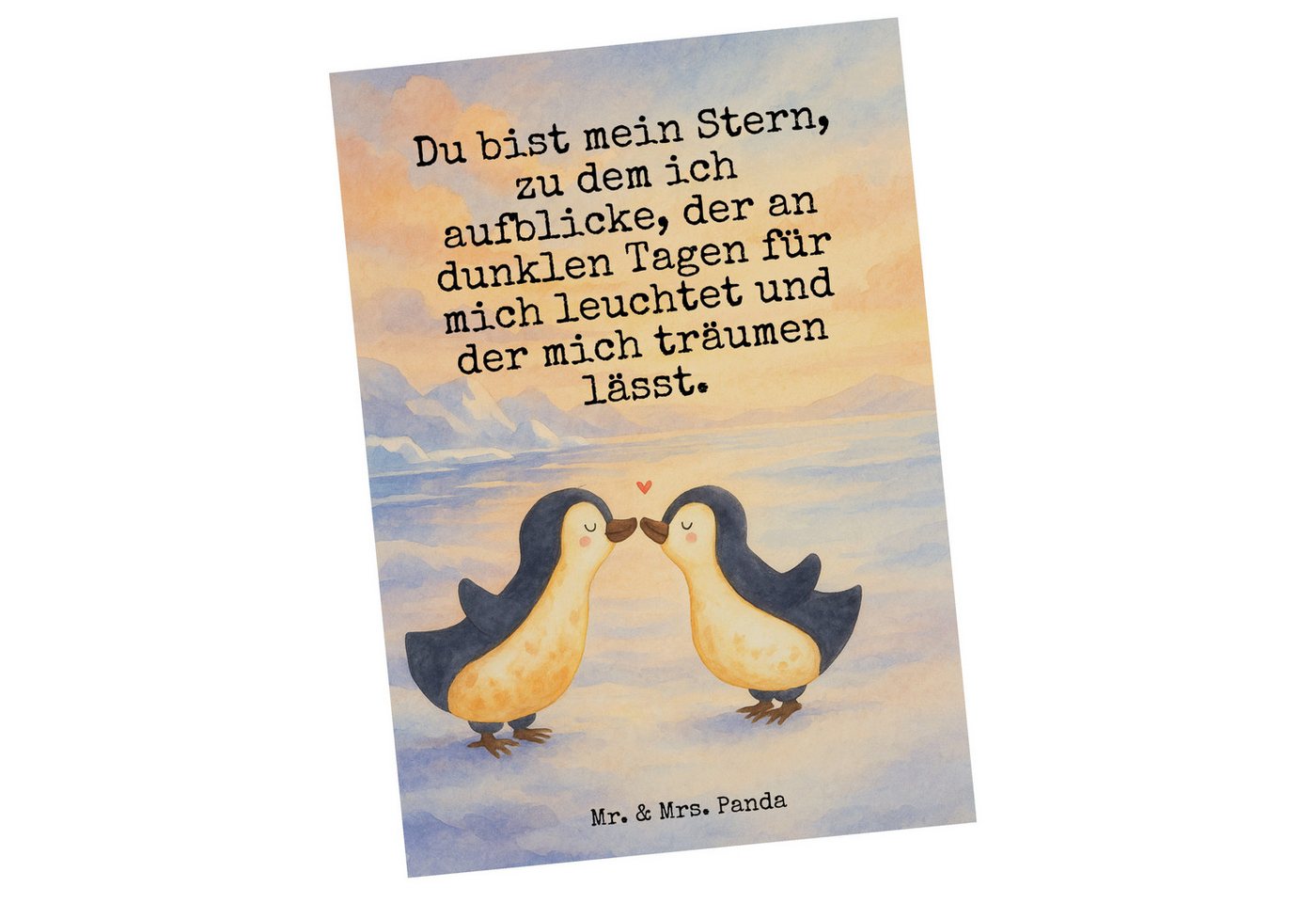 Mr. & Mrs. Panda Postkarte Pinguin Liebe Design, Postkarte, Weiß, Postkarte, Grußkarte, Vertraut, Liebesgeschenk Liebesbeweis Pinguine