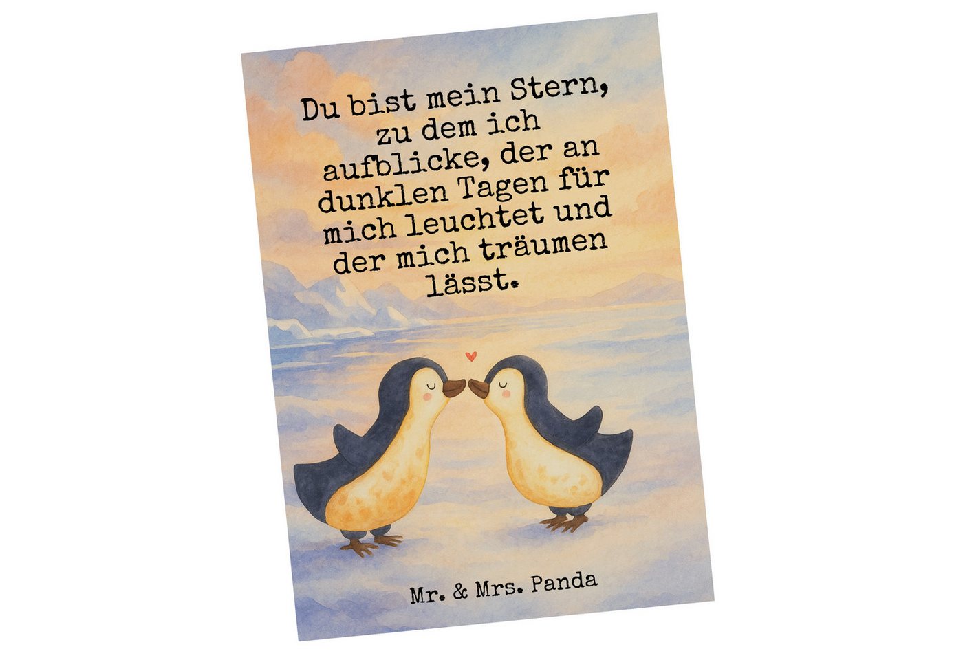 Mr. & Mrs. Panda Postkarte Pinguin Liebe Design, Postkarte, Weiß, Postkarte, Grußkarte, Vertraut, Liebesgeschenk Liebesbeweis Pinguine Bild 5