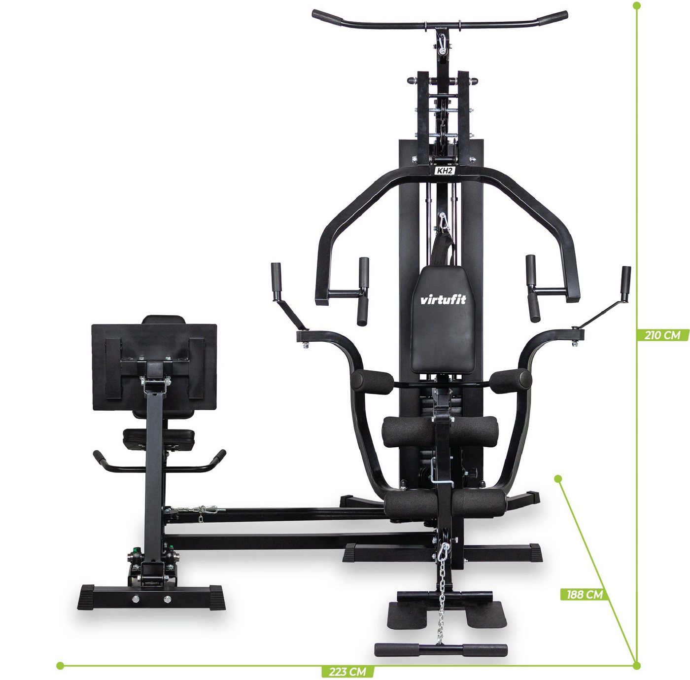 VirtuFit Spieltisch VirtuFit Kraftstation Homegym KH350 mit Beinpresse Erweiterung Bild 4