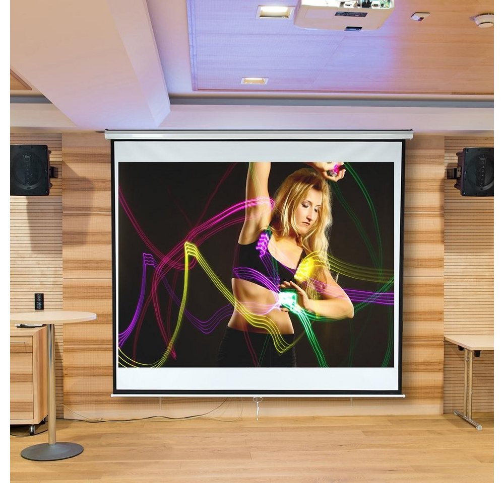 Feel2Home Leinwand Beamerleinwand 178x178cm HDTV 16:9 / 4:3 / 1:1 Heimkino Projektion, HDTV tauglich