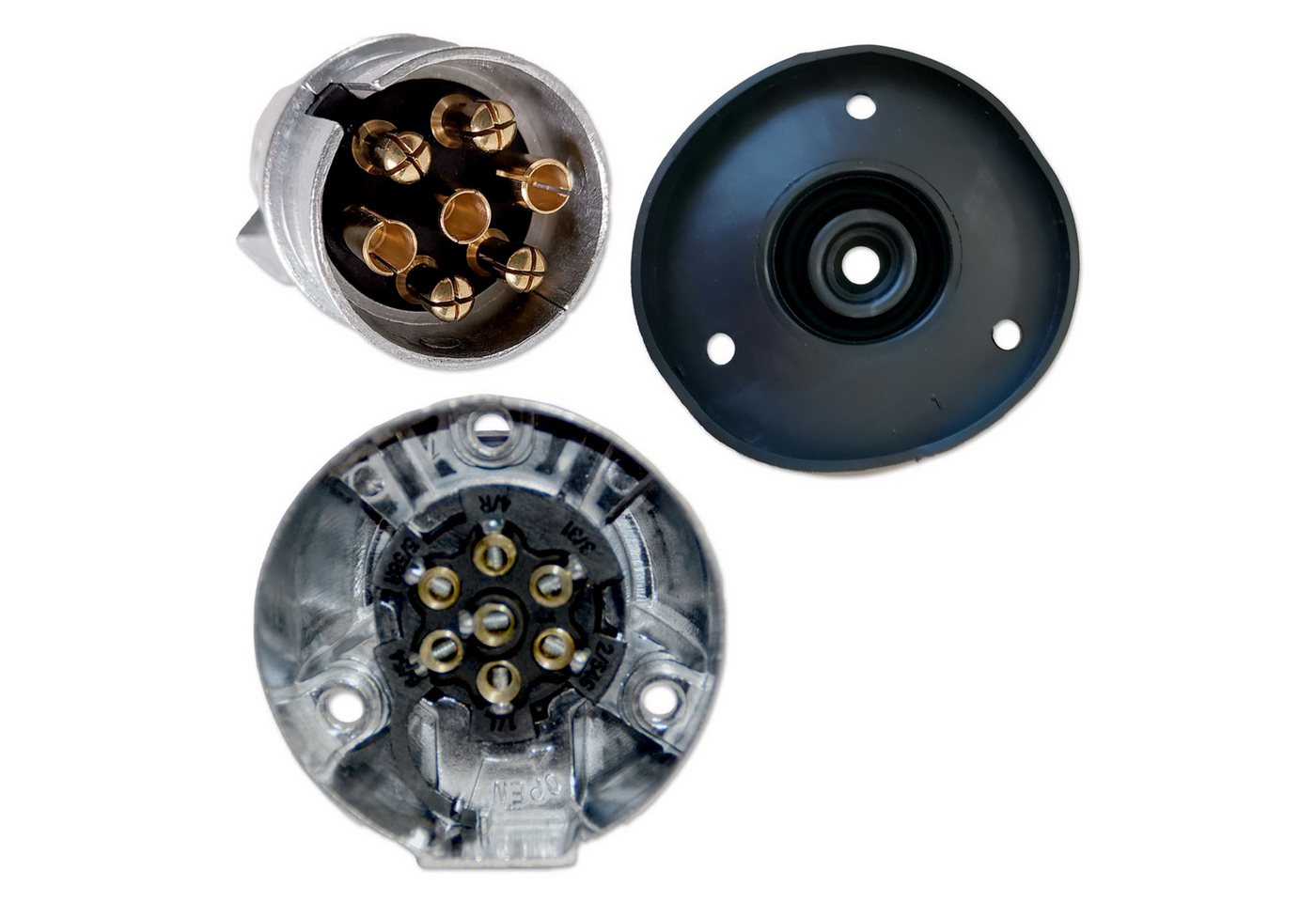 Impulse Innovation Steckdose Anhängersteckersatz, 7-polig, 12V, Aluminium, Stecker & Steckdose Bild 5