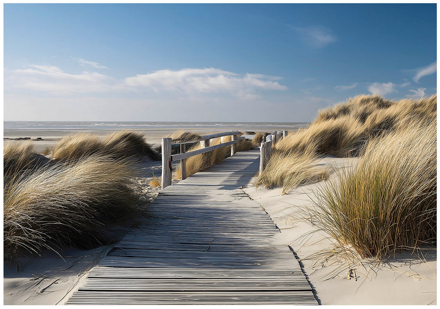 Wallarena Fototapete Strand Meer - Mehrfarbig - Modern - Vlies - Schlafzimmer, glatt, (6 St), 300x210cm Bild 3