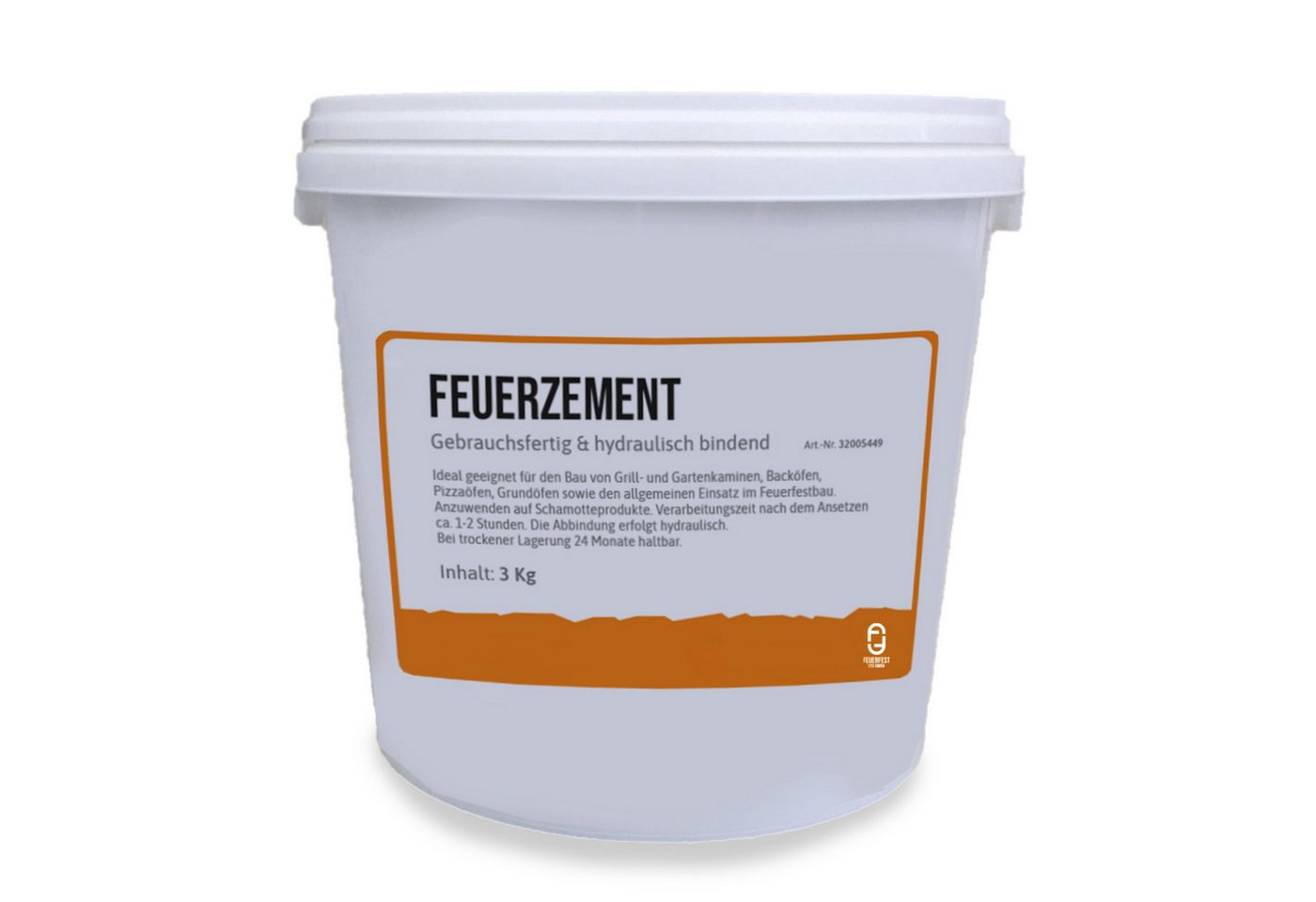Feuerfest 123 GmbH Zement Feuerzement Feuerfester Zement - Für Kaminöfen, Öfen & Grills - Hitzebeständig bis 1.400 °C - hydraulische Abbindung Bild 2