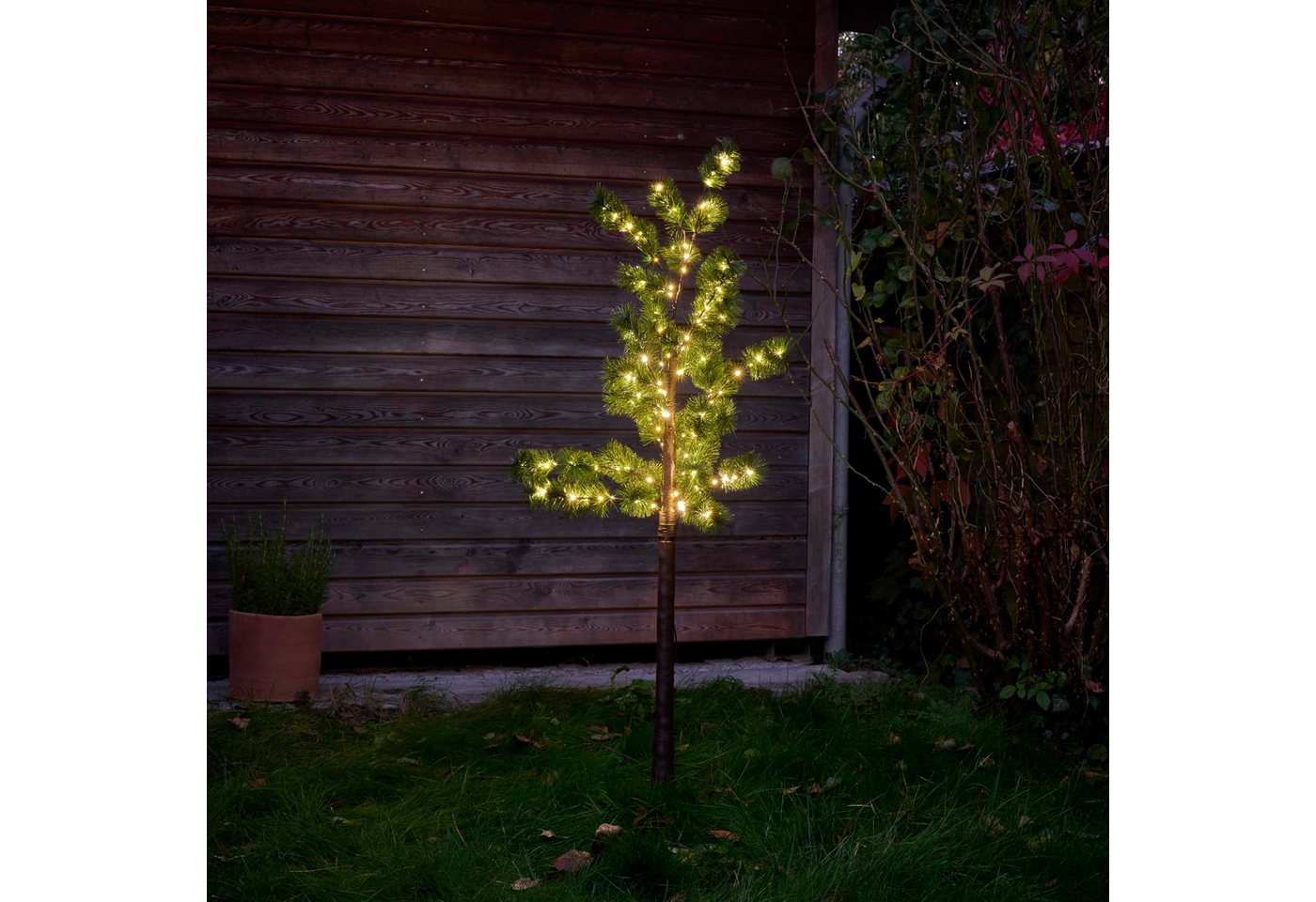 Northpoint LED Baum Tannenbaum Nadelbaum Braun 3,6W 150 LEDs 150cm hoch