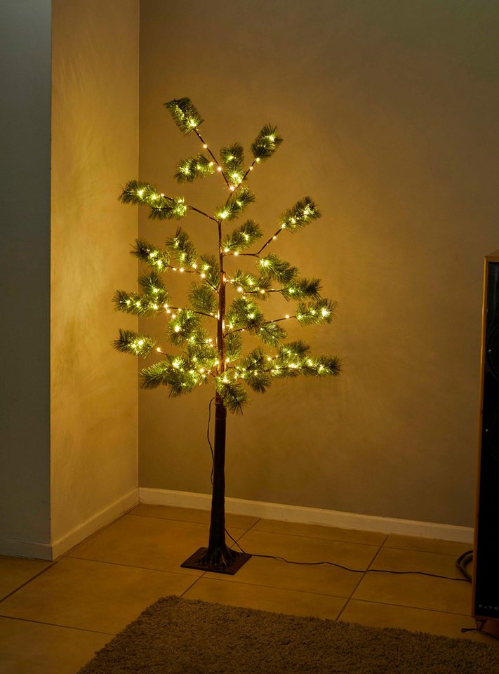 Northpoint LED Baum Tannenbaum Nadelbaum Braun 3,6W 150 LEDs 150cm hoch Bild 3