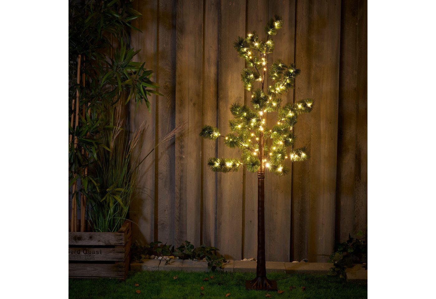 Northpoint LED Baum Tannenbaum Nadelbaum Braun 3,6W 150 LEDs 150cm hoch Bild 5