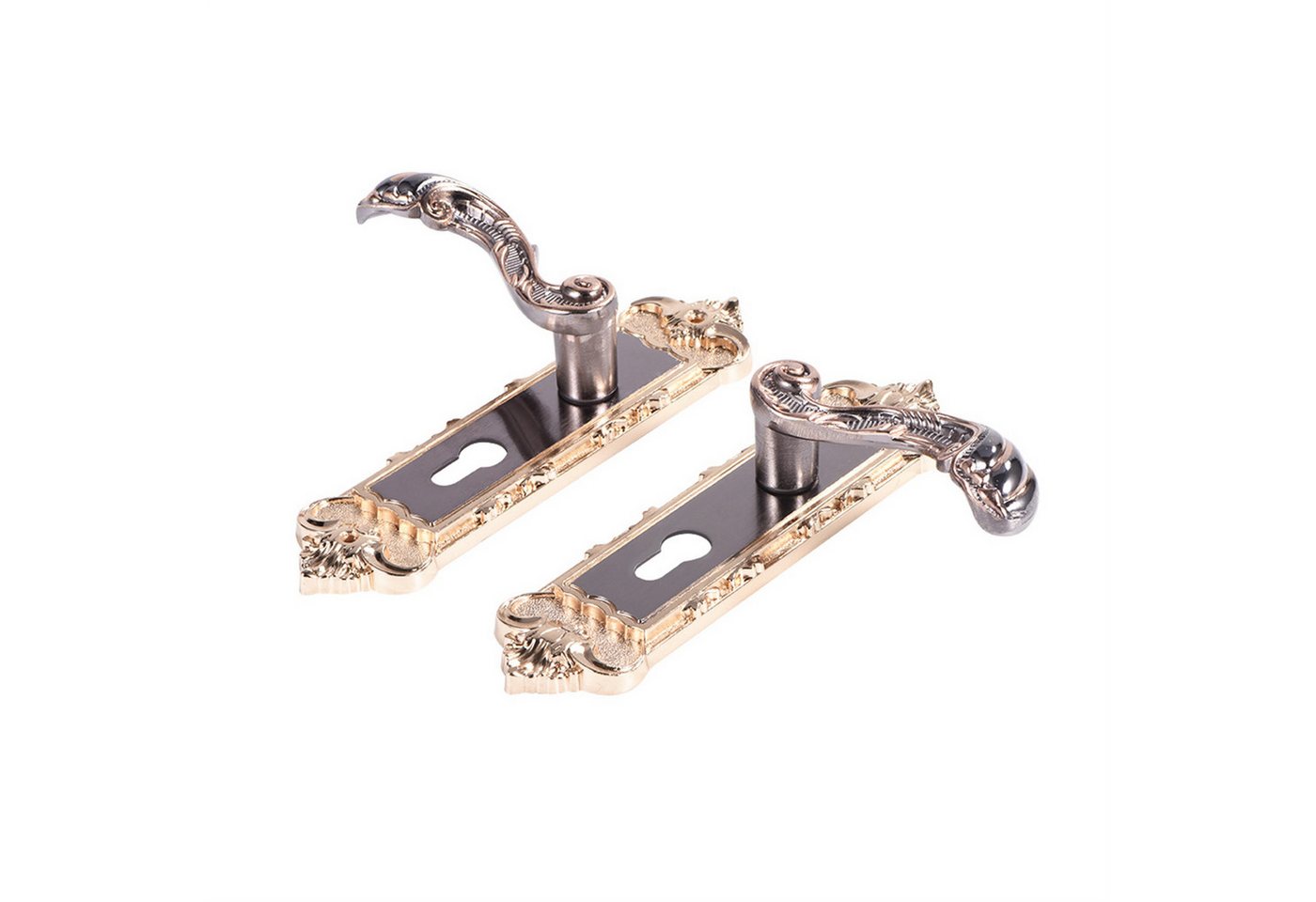 GARRYFIZH Einsteckschloss für Innentüren, Retro Türschloss mit Türgriff »Einsteckschloss für Innentüren mit Schließzylinder«, Dornmaß 50 mm, mit Flaches Standard-Schließblech im Lieferumfang, Vintage Türschloss aus Aluminium mit Schließzylinder und 3 Schlüsseln Bild 5