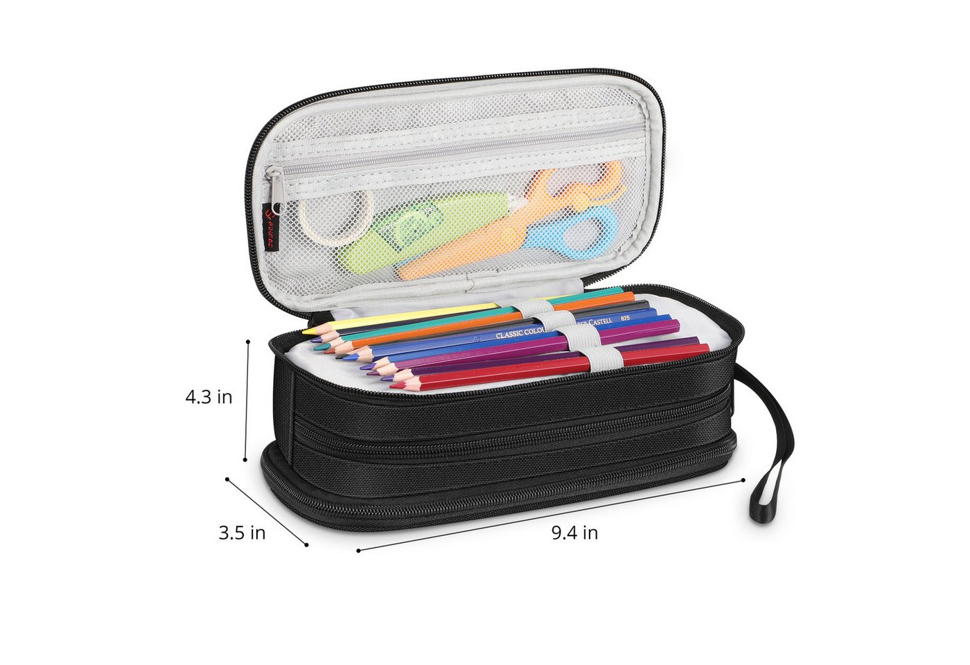 Fintie Federmäppchen Federtasche - Große Kapazität Mäppchen mit 3 Fächer Stiftetasche, Schlamperbox Bleistifttasche Schulmäppchen für Schule & Büro Bild 2