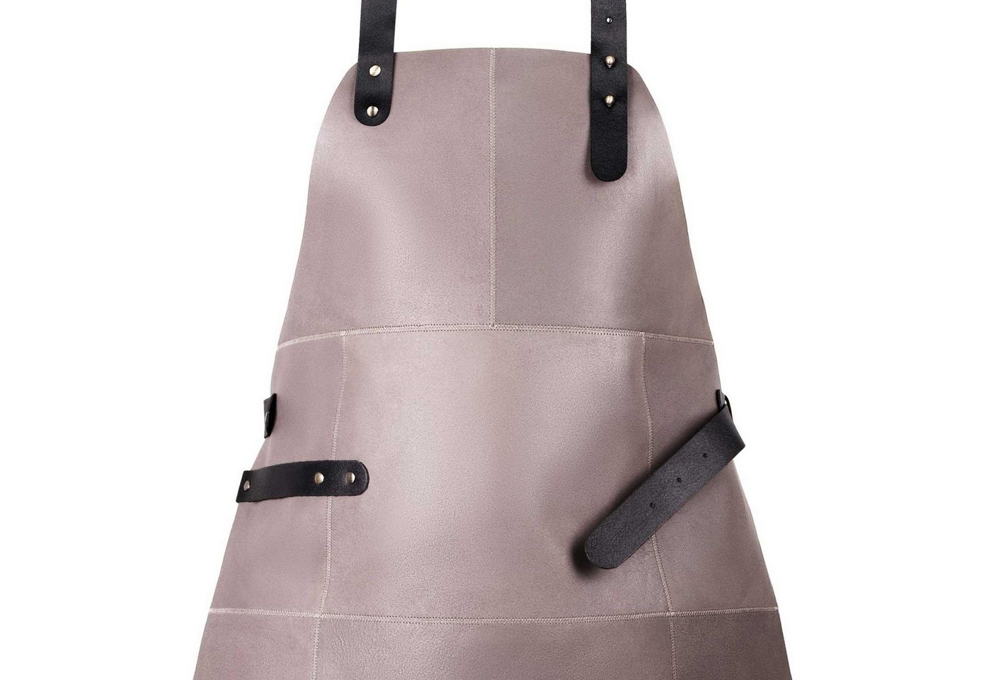 Livorio Grillschürze Livorio Lederschürze aus 100% echtem Leder, grau beige, Kochschürze, Kellnerschürze Bild 2