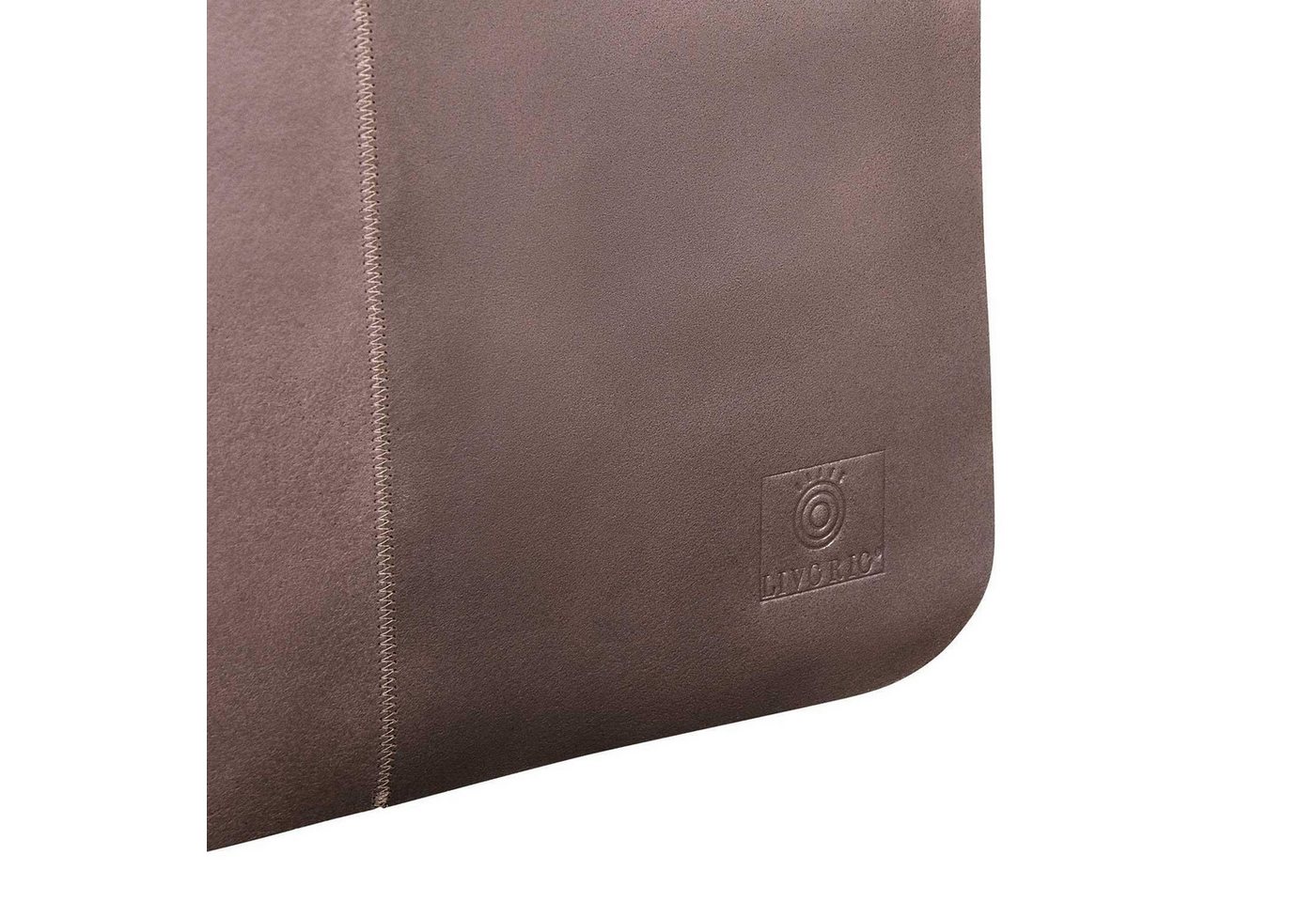 Livorio Grillschürze Livorio Lederschürze aus 100% echtem Leder, grau beige, Kochschürze, Kellnerschürze Bild 3