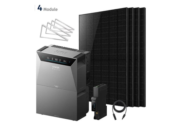 SolarMars Balkonkraftwerk mit Speicher Anker Solix Solarbank 4 E5000 Pro, 2000Wp komplett Set, (mit 1 x Smart Meter Gen 2, 4 Paar 4mm²-5M DC Kabel), optional Anker SOLIX BP2700 & BP5000 Erweiterungsakkus