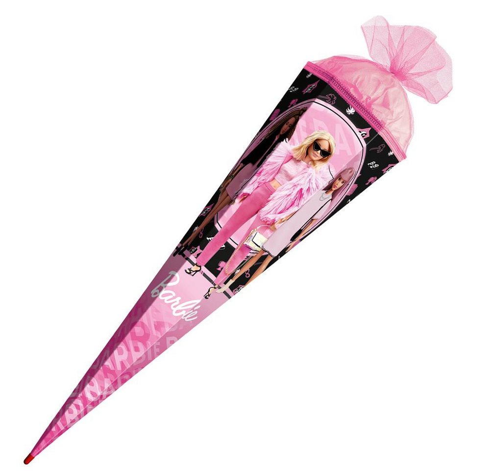Roth Schultüte Barbie, 85 cm, eckig, Tüllverschluss, Roth-Spitze Bild 2
