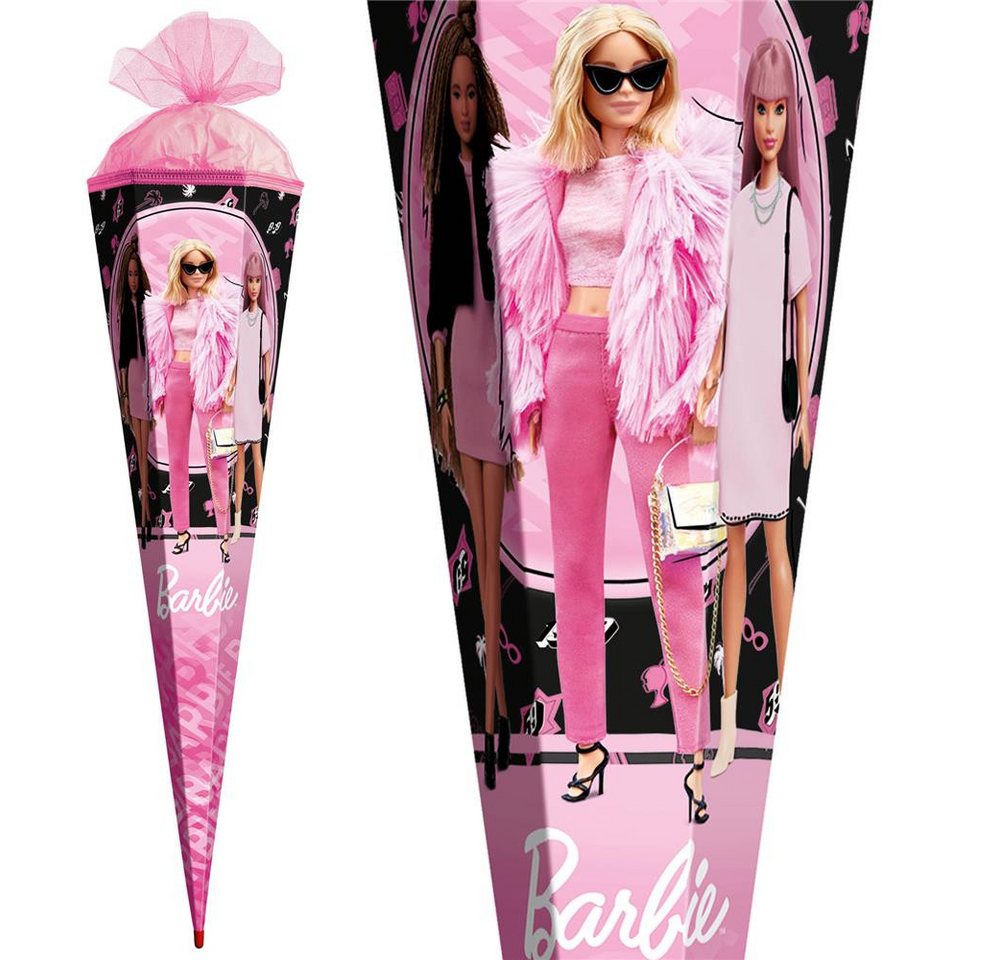 Roth Schultüte Barbie, 85 cm, eckig, Tüllverschluss, Roth-Spitze Bild 3