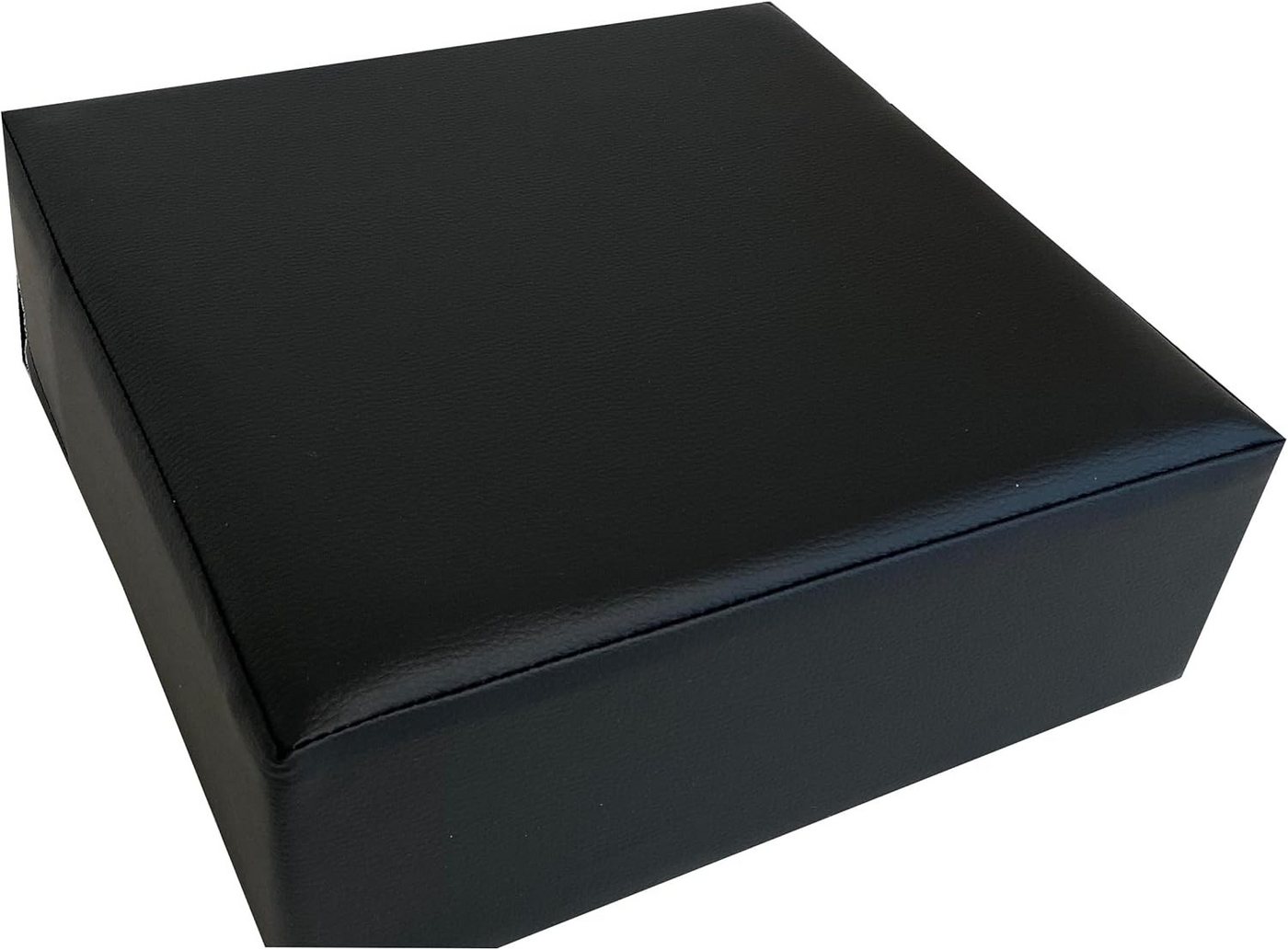kissenfabrik-juwan Sitzkissen Sitzerhöhung, Extradickes Sitzpolster Elastischer Viscoschaum – Kunstleder Schwarz Bild 2