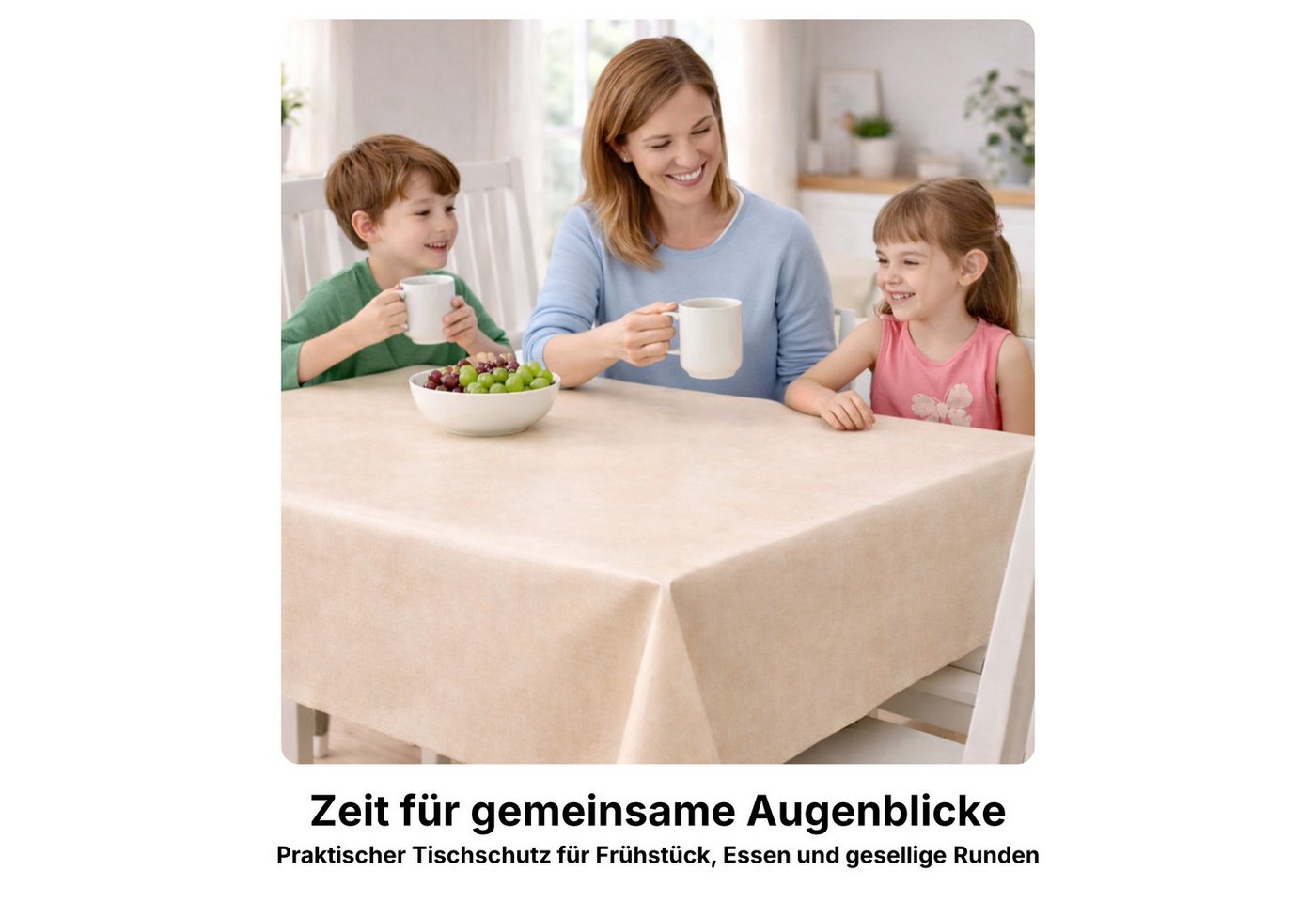 Melody Gartentischdecke Wachstuchtischdecke Tischdecke Gartentischdecke Uni creme abwaschbar, fleckenabweisend, wasserabweisend, Glattes Gewebe Bild 2