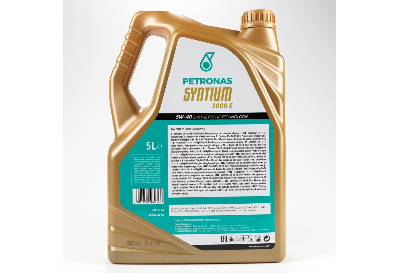 Petronas Motoröl Petronas Syntium 3000 E 5W40 5 Liter 18055019 Bild 3
