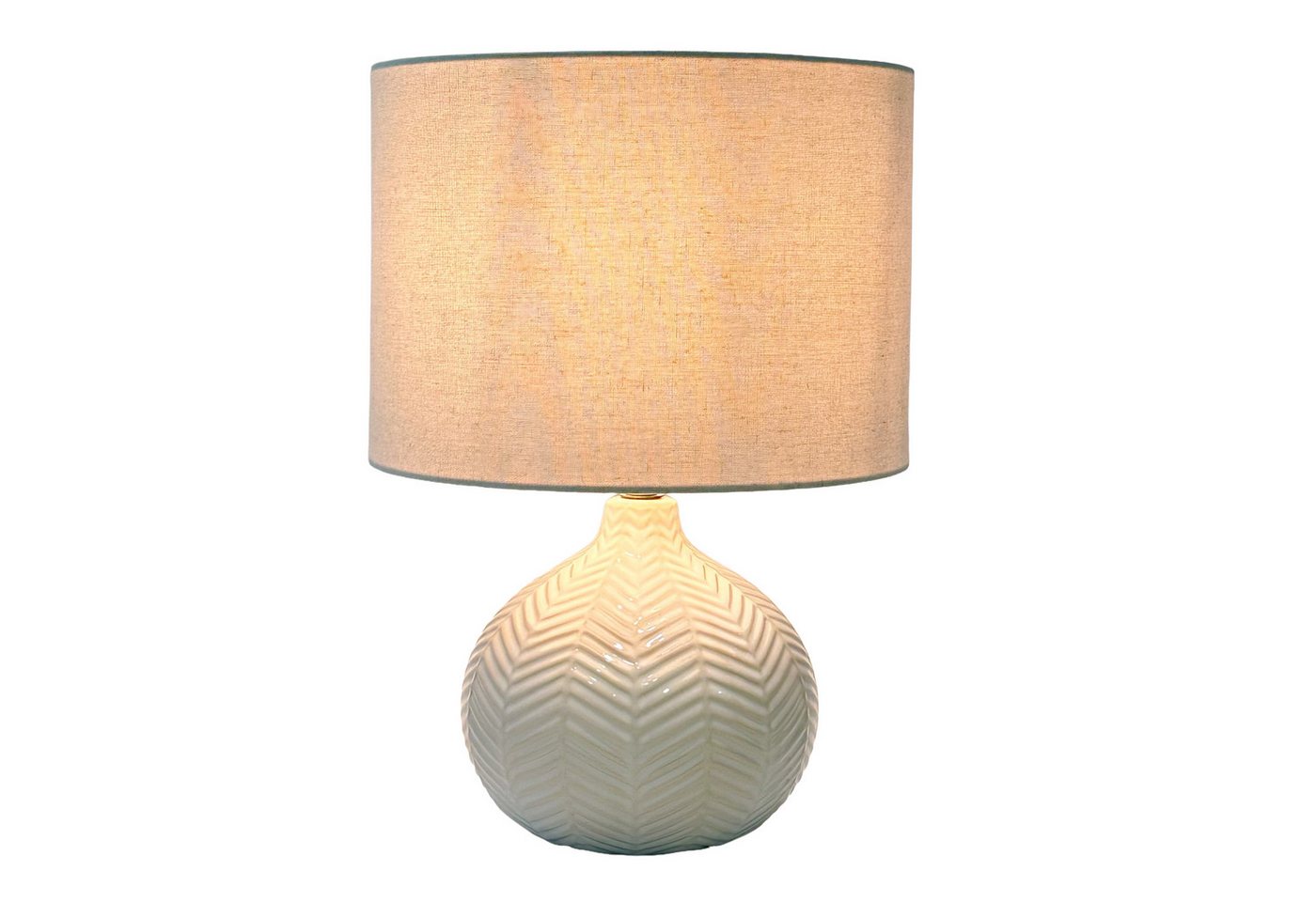 relaxdays Nachttischlampe Tischlampe Chevron-Muster, Ein- und Ausschalten per Kippschalter, Ohne Leuchtmittel Bild 4