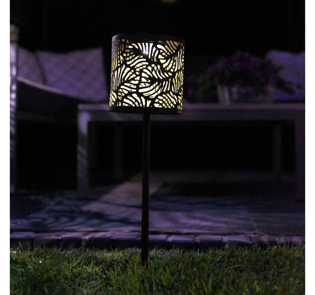 Luxform LED Gartenleuchte Luxform Forest LED Solar Steckleuchte Stableuchte, Soft