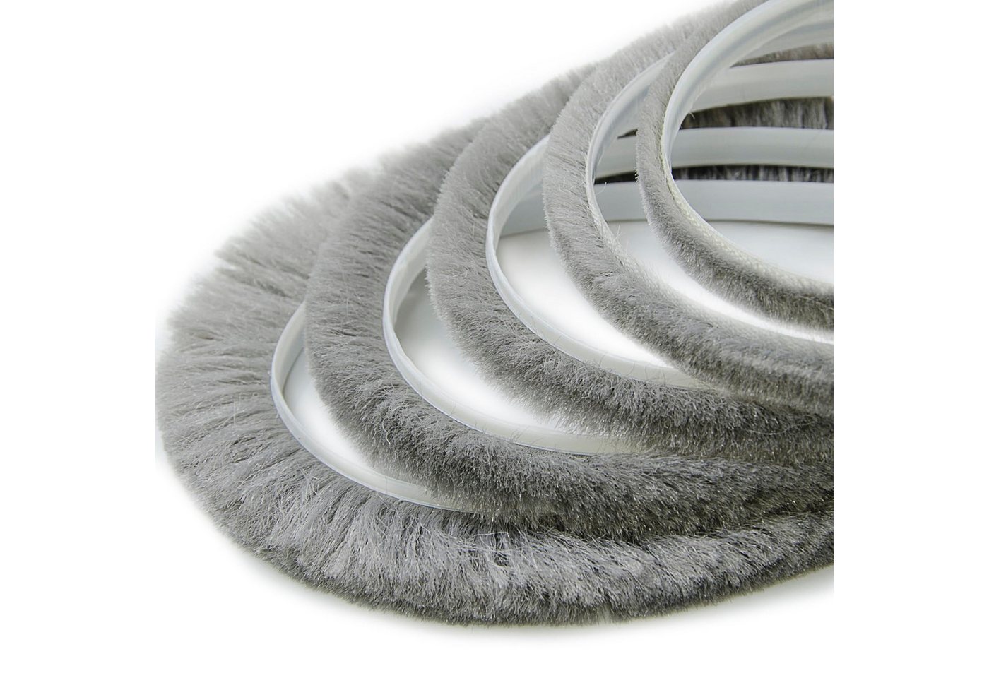 DQ-PP Türbodendichtung DQ-PP Bürstendichtung GRAU, 5m, 6,9mm x 6-22mm, Winddicht, Türbürste, L: 0,8 cm, Dichtungsbürste für Türen selbstklebend, Insektenschutz, Bürstenleiste Bild 2