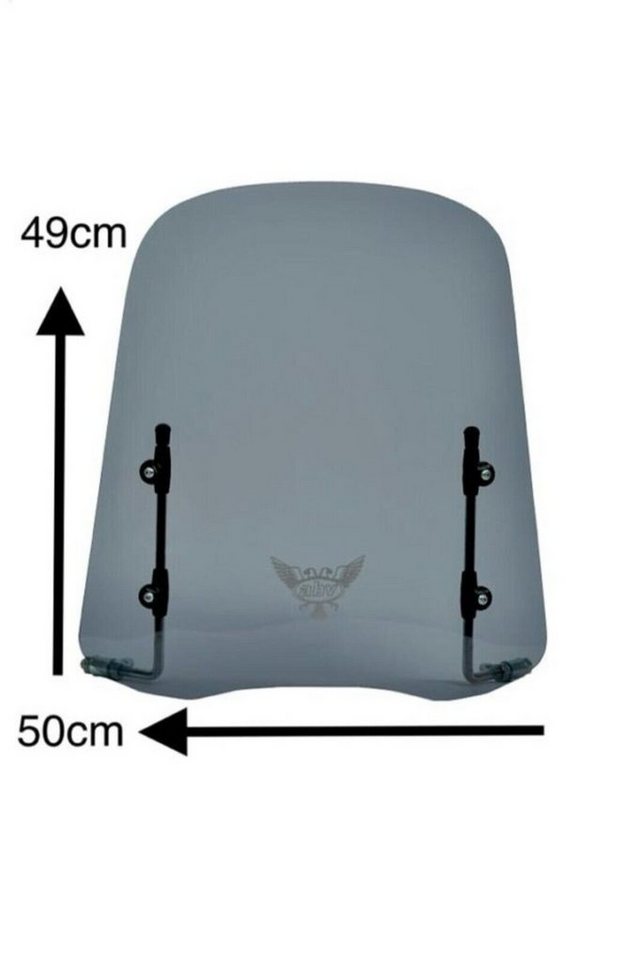 Uzman Fahrrad-Windschild Universal Windschild Windschutzscheibe Mittel getönt Moped/Mofa/Roller (1-St) Bild 3